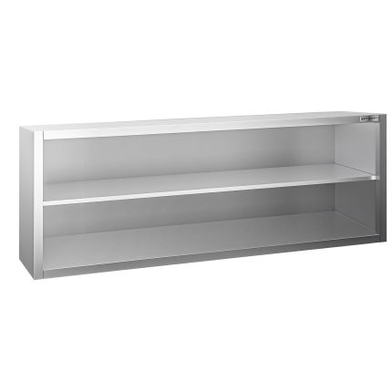 Dulap de perete din oțel inoxidabil PREMIUM - 2000x400 mm - deschis - 650 mm înălțime