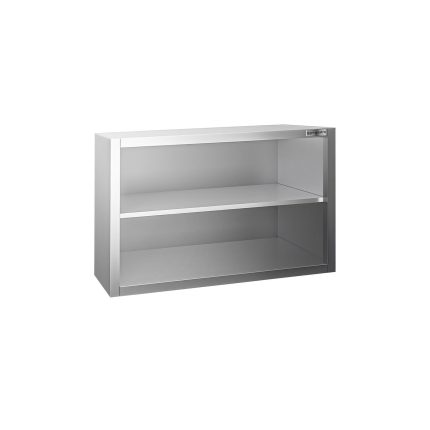 Dulap de perete din oțel inoxidabil PREMIUM - 800x400 mm - deschis - 650 mm înălțime