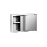 Dulap de perete din oțel inoxidabil PREMIUM - 1200x400 mm - cu uși glisante - 800 mm înălțime