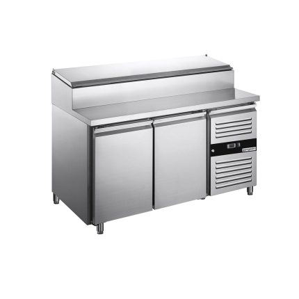 Saladetă PREMIUM - 1510x800 mm - 2 uși - pentru 8x GN 1/3 recipiente