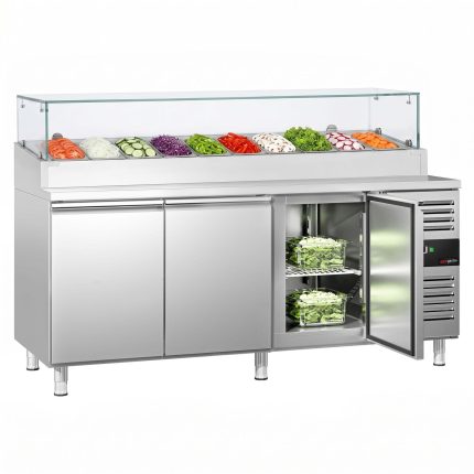 Saladetă PREMIUM - 2020x800 mm - 3 uși - pentru 10x GN 1/3