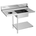Masă intrare - 1200 mm - montare stânga - cu 1 cuvă și orificiu de debarasare - pentru DS430 Serie