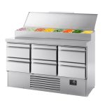 Saladetă - 1460x700 mm - 6 sertare - pentru 8x GN 1/4 recipiente