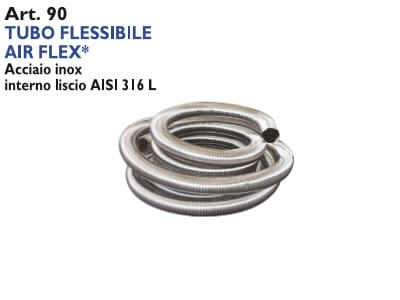 art90.jpg Tub Flexibil Dublu Perete Inox AISI 316L AIR FLEX PTL Italia - imagine 1