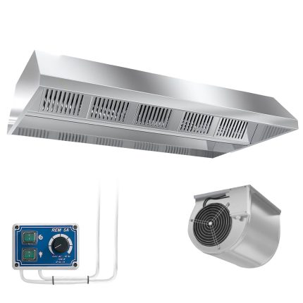 Hota de tavan cu motor – 2200 mm – cu regulator extern, filtru și lampă