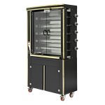 Rotisor pui electric - 16,5 kW - cu 5 frigărui - pentru până la 30 pui - negru