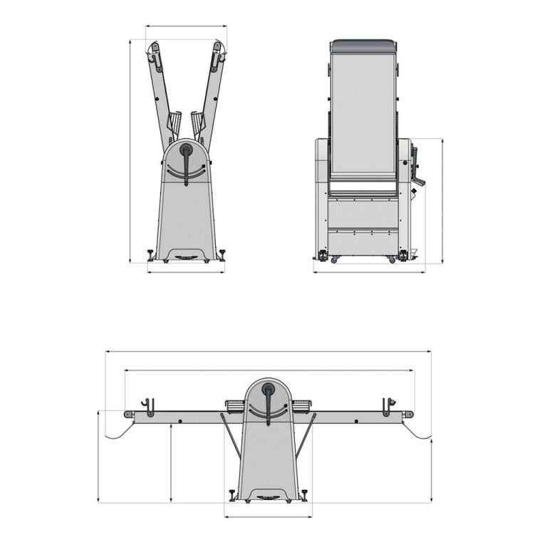 Laminator profesional aluat patiserie și foietaj pe suport cu role Macpan, Italia - Macpan Foto 2