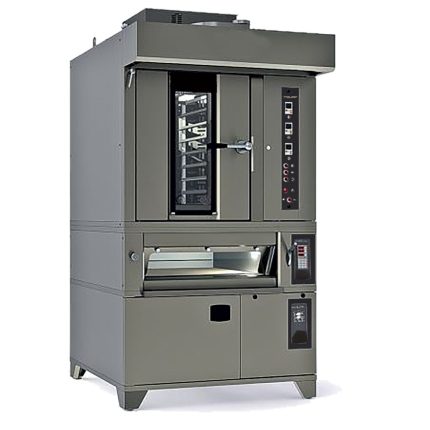 Cuptor rotativ profesional de panificație și patiserie combo cu cărucior rotativ, cameră statică și dospitor Macpan, Italia - Macpan Foto 1