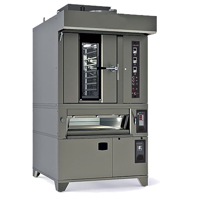 Cuptor rotativ profesional de panificație și patiserie combo cu cărucior rotativ, cameră statică și dospitor Macpan, Italia - Macpan Foto 1