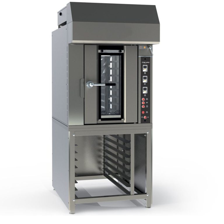 Cuptor rotativ profesional de panificație și patiserie 8-10 tăvi Baby cu cărucior rotativ Macpan, Italia - Macpan Foto 2