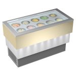 Vitrină frigorifică profesională pentru înghețată Framec seria CARRARA CREAM VISTA (-20°C -5°C), Italia - imagine 4
