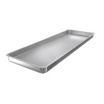 Platou servire - oțel inoxidabil - dreptunghiular - cu margine - 820x270 mm - Adâncime: 20 mm