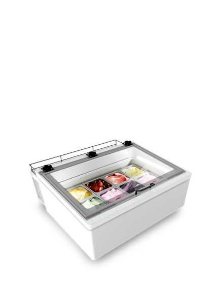 Vitrină frigorifică verticală pentru patiserie și înghețată Framec seria MINI CREAM 4, Italia